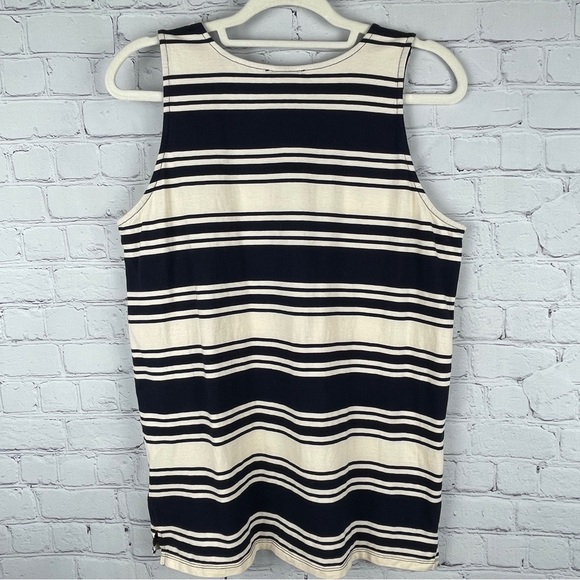 SCOTCH & SODA Amsterdam striped scoop neck Vacay Everyday cotton tank top size L - Picture 5 of 13